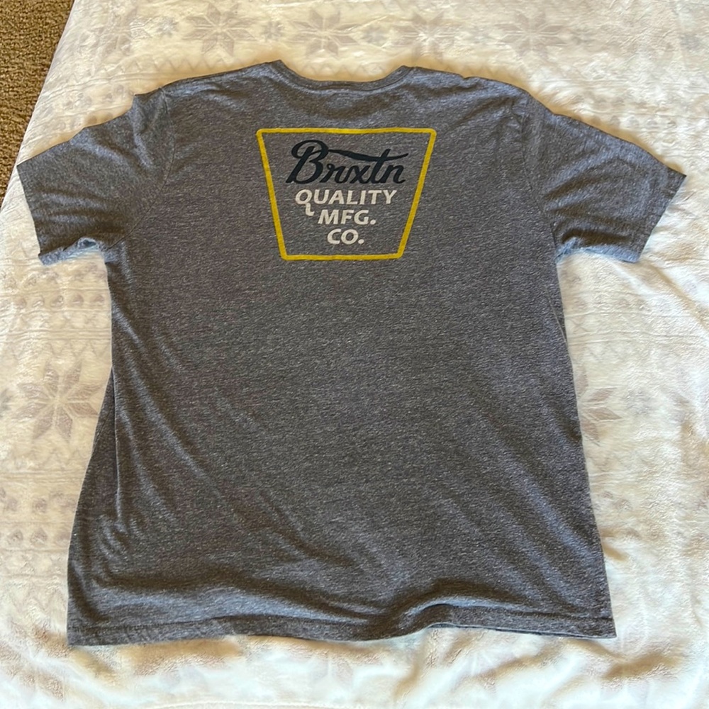 Britton men’s t-shirt gray heather logo Large premium fit